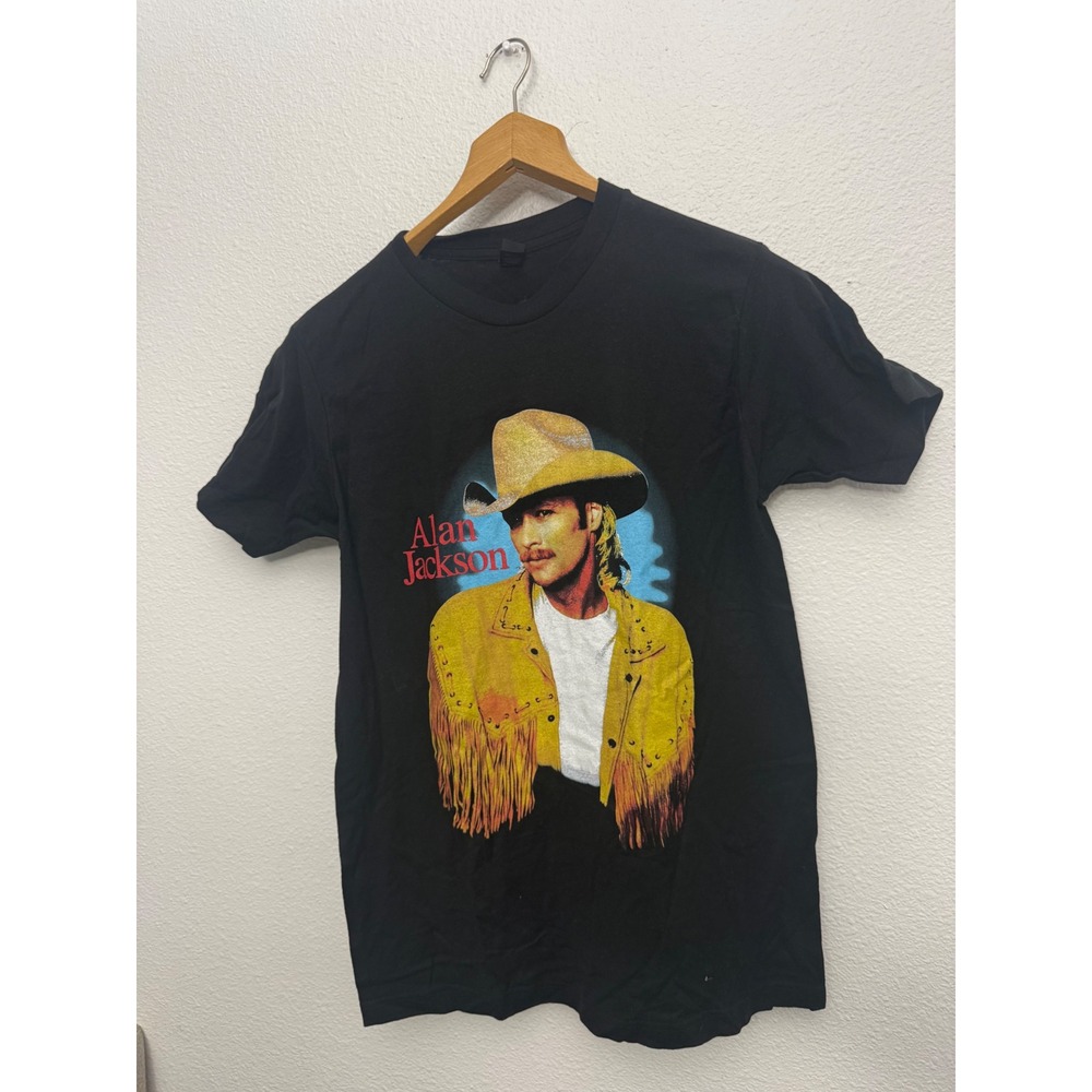 Alan Jackson Greatest Hits Graphic T-Shirt Black Tultex Men Medium Country Music